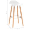 vidaXL バースツール 2点 ホワイト