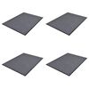 vidaXL PVCドアマット4点セット グレー 90x60cm