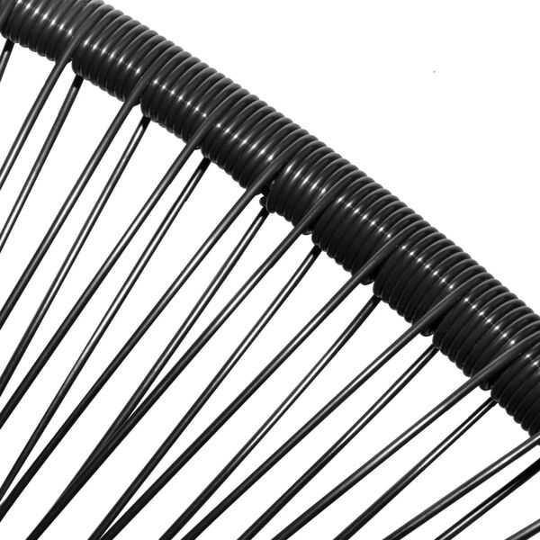 vidaXL ガーデンムーンチェア ポリラタン製 ブラック