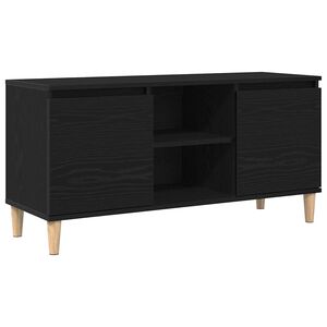 vidaXL テレビキャビネット 102 x 35 x 50 cm ブラックオーク エンジニアードウッド