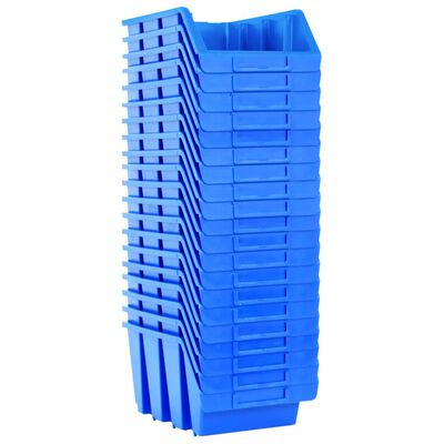 vidaXL 積み重ね収納ケース 20点 ブルー プラスチック製