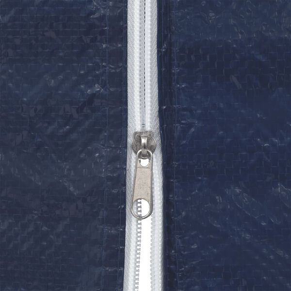 vidaXL パーティーテントサイドウォール 2点 ジッパー付き PE製 ブルー