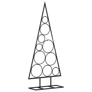 vidaXL 金属製クリスマスツリー デコレーション用 ブラック 90cm