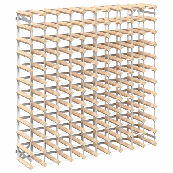 vidaXL ワインラック ボトル120本 無垢のパインウッド