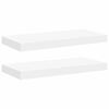 vidaXL フローティングウォールシェルフ 2点 ホワイト 50x23.5x3.8cm MDF