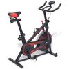 vidaXL エアロバイク 心拍測定付き トレーニングバイク ブラック＆レッド