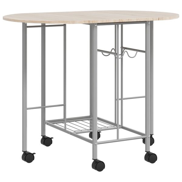 vidaXL 折りたたみ式 ダイニング5点セット ブラウン MDF