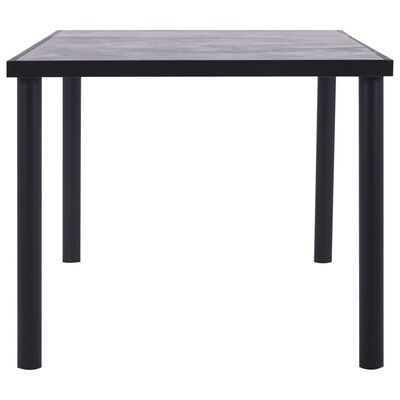 vidaXL ダイニングテーブル ブラック＆コンクリートグレー 200x100x75cm MDF製