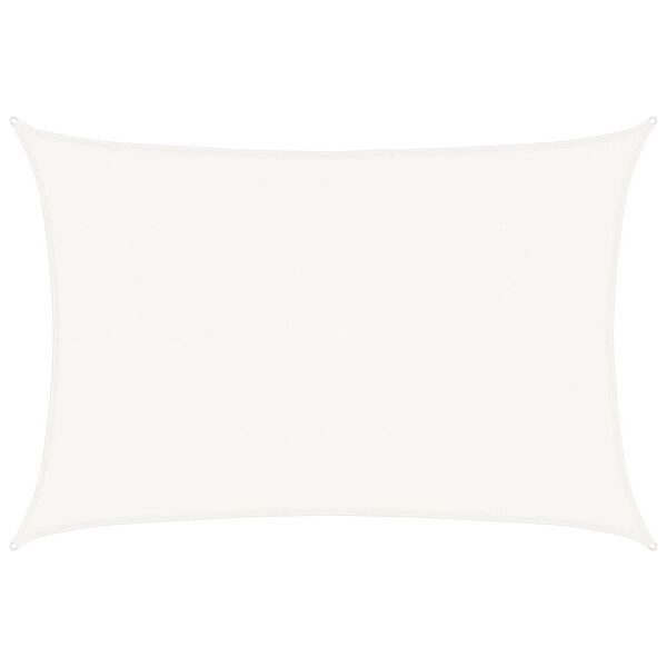 vidaXL サンシェードセイル 160g/m&sup2; ホワイト 5x6m 高密度ポリエチレン