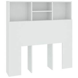 vidaXL ヘッドボードキャビネット ホワイト 100x19x103.5 cm