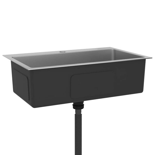 vidaXL 手作り キッチンシンク ステンレススチール製