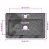 vidaXL 壁付け式シンク グレー 38x24x6.5 cm 大理石