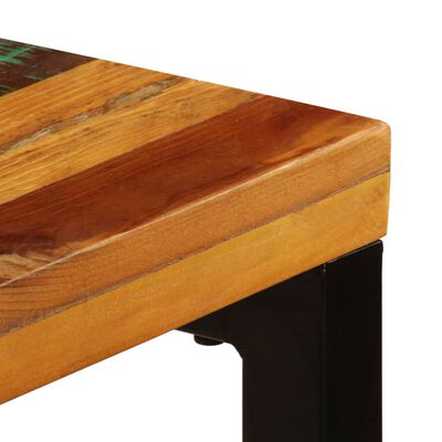 vidaXL ダイニングテーブル 115x55x76cm 無垢の再生木材＆スチール