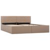 vidaXL 油圧式収納ベッドフレーム カプチーノ 合成皮革製 160x200cm
