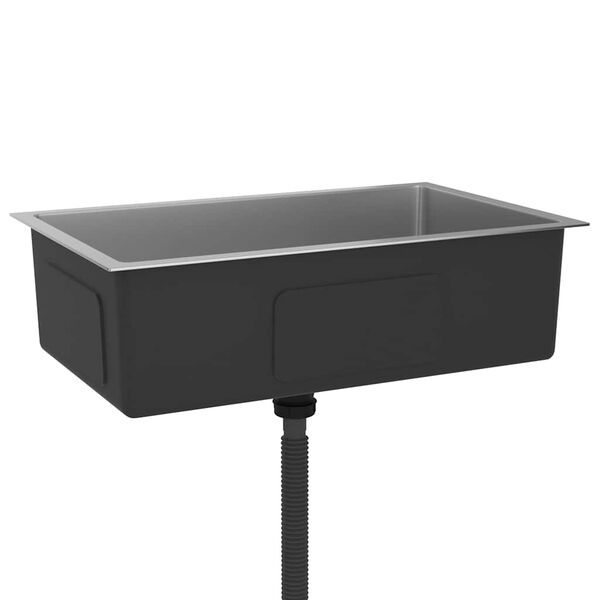 vidaXL 手作り キッチンシンク ステンレススチール製