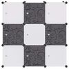 vidaXL 収納キューブ オーガナイザー コンパートメント9点付き ブラック＆ホワイト