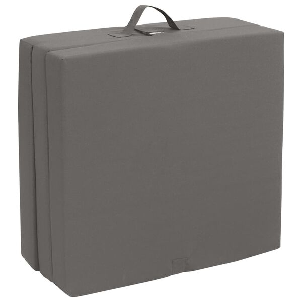 vidaXL 3つ折り 低反発マットレス 190x70x9cm グレー