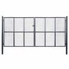 vidaXL メッシュガーデンゲート 亜鉛メッキ鋼 400x200 cm グレー