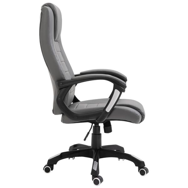 vidaXL オフィスチェア 合成皮革製 アントラシート