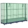 vidaXL レイズドベッド（温室カバー付き）ラタン調 160x40x123 cm