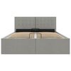 vidaXL 油圧式収納ベッドフレーム ライトグレー 布製 140x200cm