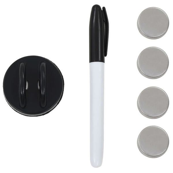 vidaXL 壁掛け用 マグネットボード ガラス製 50x30cm