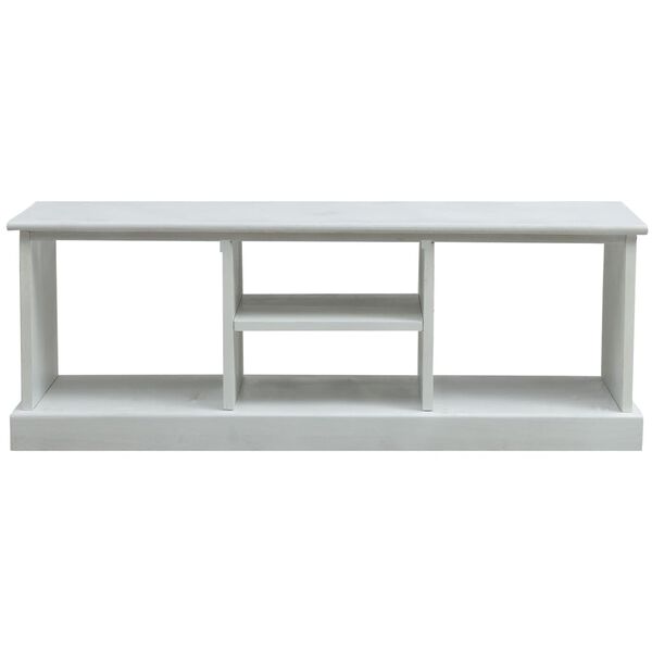 vidaXL テレビキャビネット バスケット2点付き ホワイト 木製