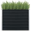 vidaXL レイズドガーデンプランター アントラシート 100x100x77cm 亜鉛メッキ鋼製