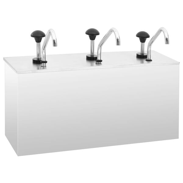 vidaXL ソースディスペンサー ステンレススチール製 3 x 3.5 L