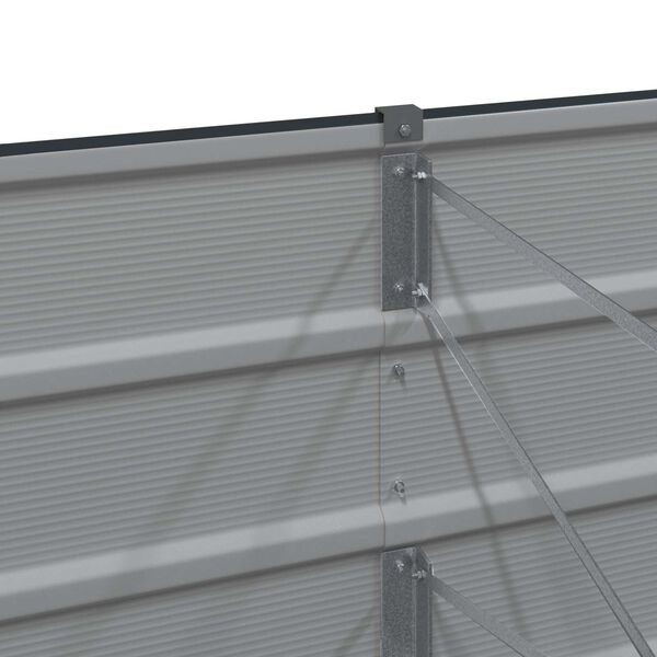 vidaXL プランター アンスラサイト 400 x 80 x 45 cm スチール