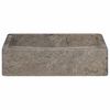 vidaXL 洗面器 40x40x10cm 大理石 グレー