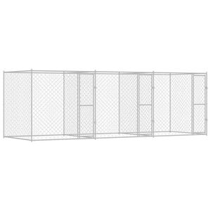 vidaXL 犬用ケージ シルバー 600 x 200 x 200 cm 亜鉛めっき鋼