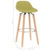 vidaXL バースツール 2点 グリーン 布製