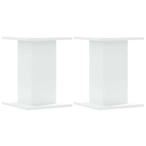 vidaXL スピーカースタンド 2個セット ホワイト 30x30x40cm エンジニアードウッド製