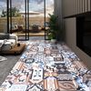 vidaXL フローリング板 PVC製 5.11m² 裏面接着剤付き モノクロ柄