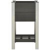 vidaXL ガーデンレイズドベッド 棚付き WPC製 50x50x90cm グレー
