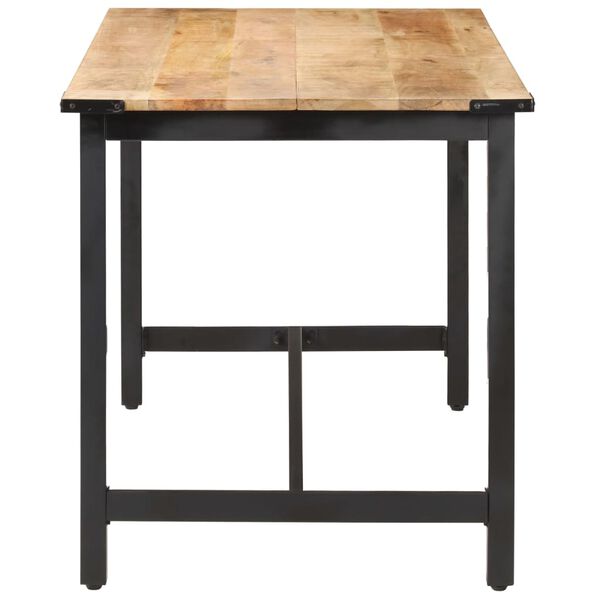 vidaXL ダイニングテーブル 140x70x76cm マンゴー無垢材 (粗目)