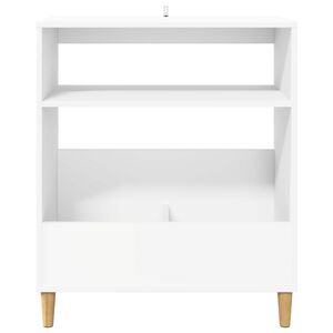 vidaXL レコードプレーヤースタンド ホワイト 71 x 39.5 x 83 cm エンジニアードウッド