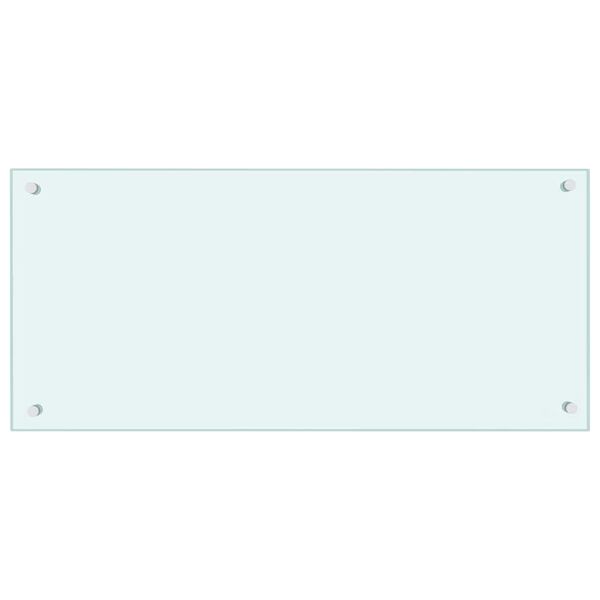 vidaXL キッチン用 汚れ防止板 ホワイト 90x40cm 強化ガラス製