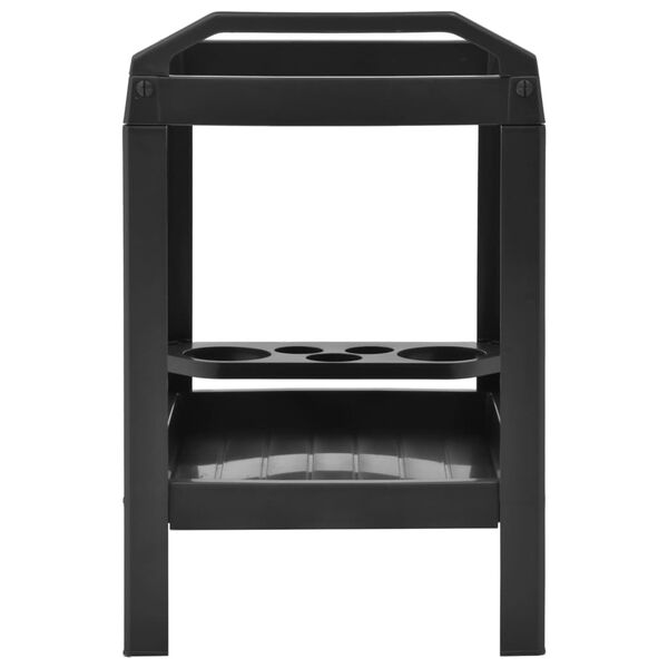 vidaXL ビバレッジカート 69x53x72cm プラスチック製 アントラシート