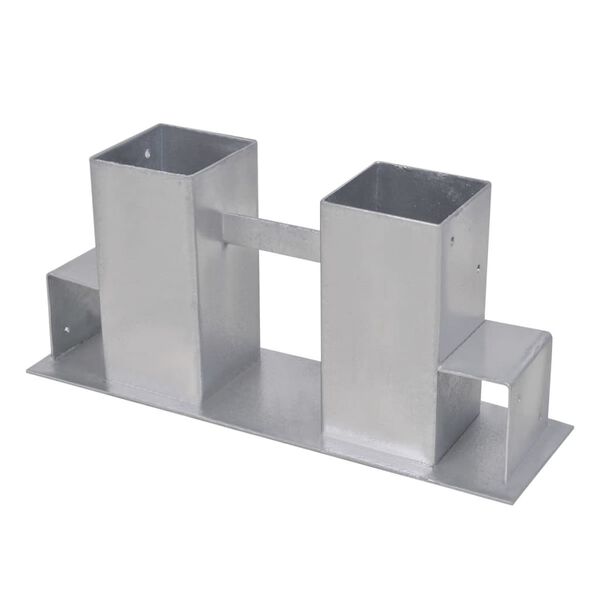 vidaXL 薪 積み重ね収納器具 4点 スチール製 シルバー