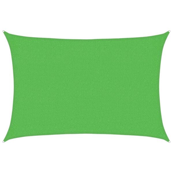 vidaXL サンシェードセイル 160g/m&sup2; ライトグリーン 2x3m 高密度ポリエチレン