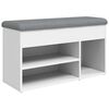 vidaXL シューベンチ ホワイト 82x32x45.5 cm エンジニアードウッド