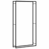 vidaXL 薪ラック マットブラック 110x28x214cm スチール製