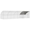 vidaXL 鶏小屋 4 個 シルバー 800 x 200 x 200 cm スチールとPE