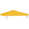 vidaXL 2層ガゼボトップカバー 310g/m² 3x3m イエロー