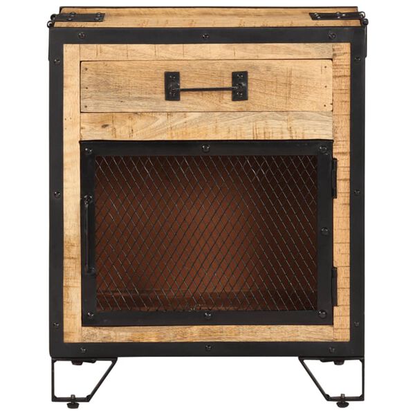 vidaXL ベッドサイドキャビネット 43x30x51cm マンゴー無垢材 (粗目)