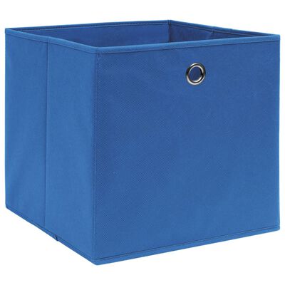 vidaXL 収納ボックス 4点 不織布 28x28x28cm ブルー