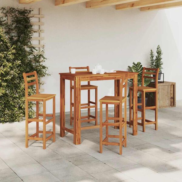 vidaXL バーテーブル アカシア無垢材 120x60x105cm