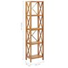 vidaXL 5段棚 40x30x163.5cm オーク無垢材